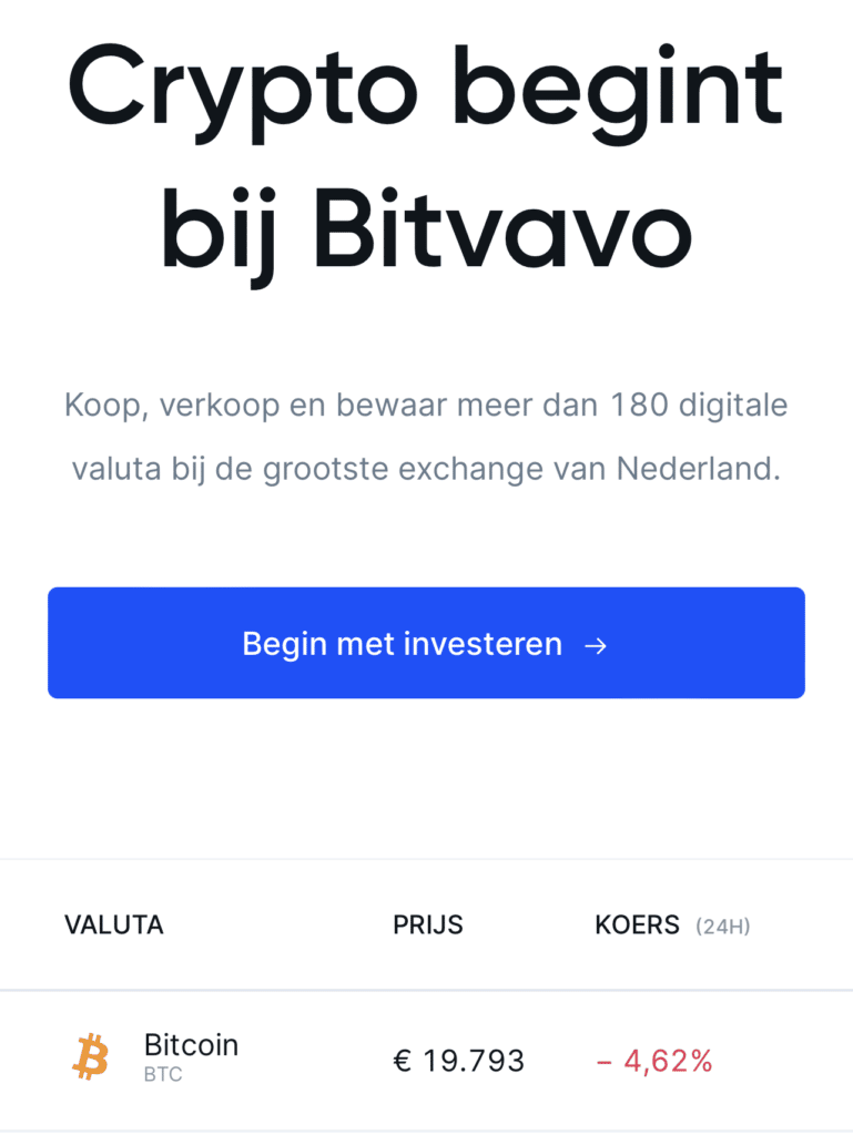 Bitvavo account aanmaken